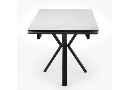 Керамический стол Старлайт 140(200)х80 snow alpin white, черный