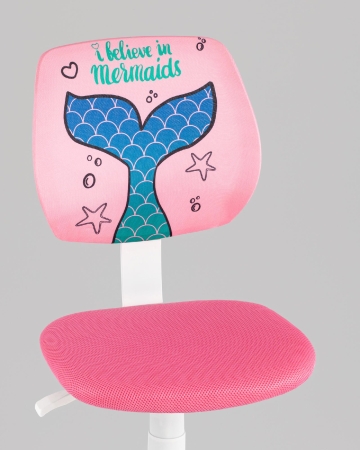 Кресло компьютерное детское ЛОЛО Mermaid Tail пластик белый