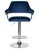 Набор 2 шт Стул барный CHARLY, синий велюр (MJ9-117)
