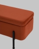 Банкетка Болейн с ящиком из терракотового велюра с черными ножками