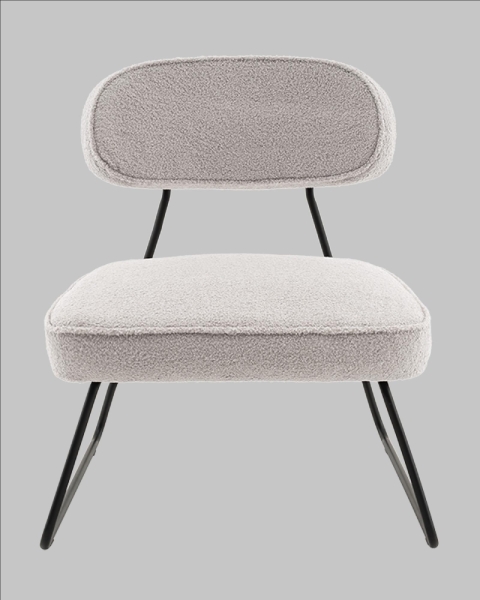 Кресло Kate new ткань букле светло-серый