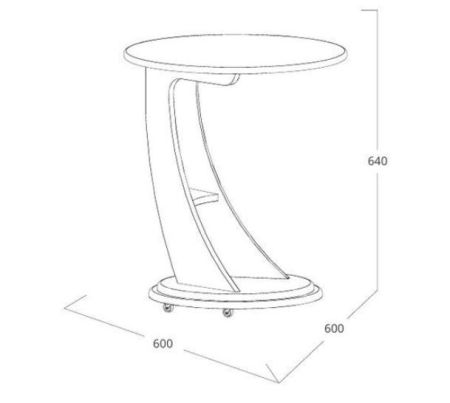 Подкатной столик "Акцент-2" венге Вис