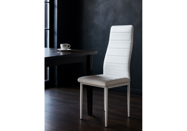 Стул на металлокаркасе DC2-001 искусственная кожа белый, белый Стул на металлокаркасе DC2-001 искусственная кожа белый, белый