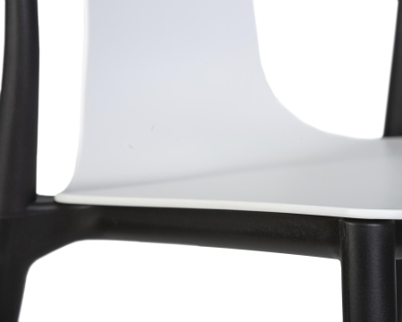 Набор 4 шт Стул обеденный ADAM, черный и белый