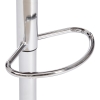 Барный стул VIMTA (mod.4021S) металл, дерево, экокожа, 60х51х91,5-112,5 см, высота сиденья 61,5-82,5 см, белый, натуральный, хром фото в интернет-магазине Stoolmarket