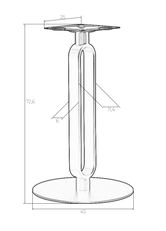 Подстолье обеденное ELAN черное