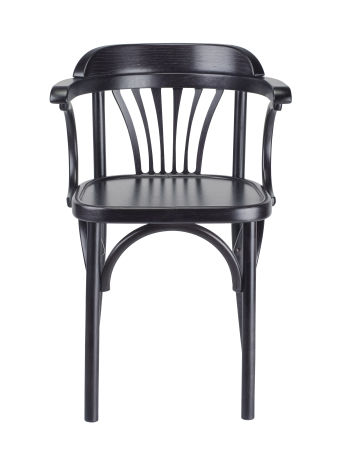 Деревянный стул Венский венге с твердым сиденьем с дугами назад