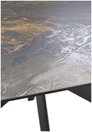 Стол BELLUNO 160 KL-176, итальянская керамика, черный каркас