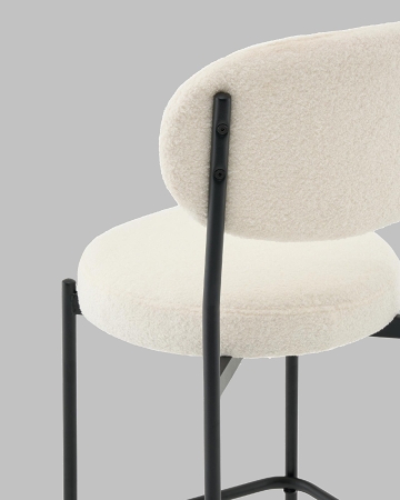 Стул полубарный Бриф DD букле молочный