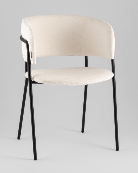 Кресло Нэлли New буклированный велюр белый