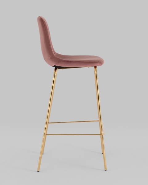 Стул барный Валенсия SN велюр пыльно-розовый золотые ножки 2 шт. Стул барный Валенсия SN велюр пыльно-розовый золотые ножки 2 шт.