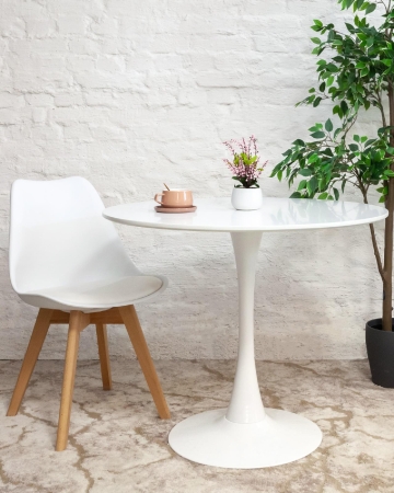 Стол Tulip D90 белый
