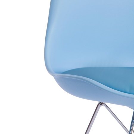 Стул TULIP IRON CHAIR (mod.EC-123) металл и пластик, 54.5*48*83.5 см, голубой