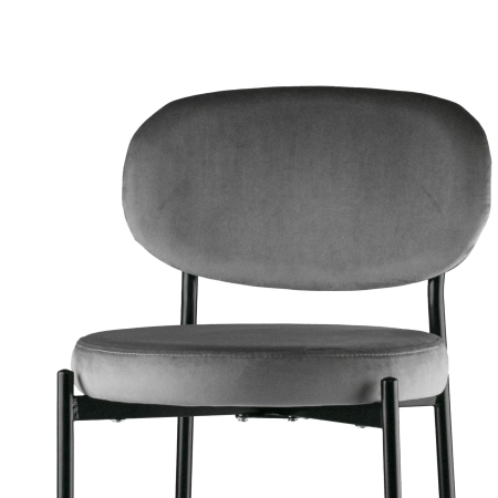 Стул полубарный MASO велюр серый