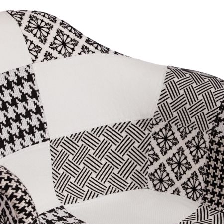 Кресло Secret De Maison CINDY SOFT EAMES (mod. 101) дерево береза, металл, мягкое сиденье, ткань, 61х60х80 см, черный, белый