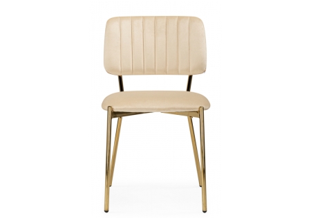 Стул на металлокаркасе Armond beige, gold фото в интернет-магазине Stoolmarket