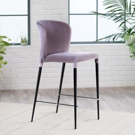 Полубарный стул Albert, бархат серый