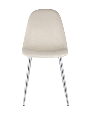 Стул Валенсия велюр кремовый хромированные ножки Стул Валенсия велюр кремовый хромированные ножки