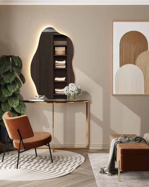 Банкетка Болейн с ящиком велюр терракотовый