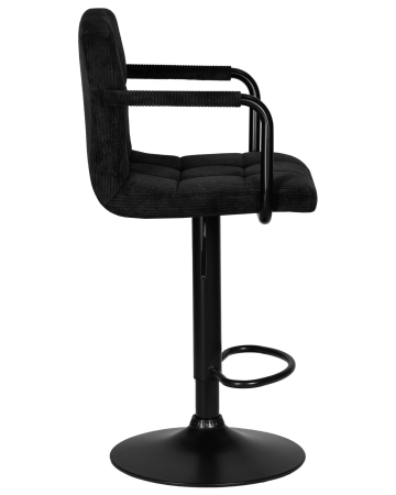 Набор 2 шт Стул барный KRUGER ARM BLACK, черный вельвет (LAR-E2041-52)