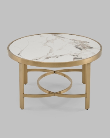 Журнальный столик Адриана 80*80 см светлая керамика