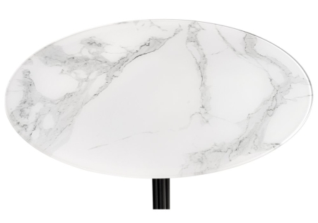 Журнальный стол Рускус белый мрамор, серый мрамор, галифакс