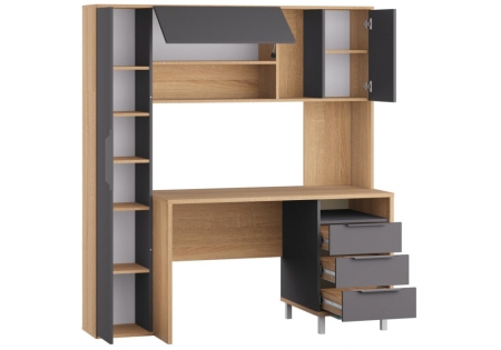 Компьютерный стол Комфорт 12.95 N дуб сонома, темно-серый