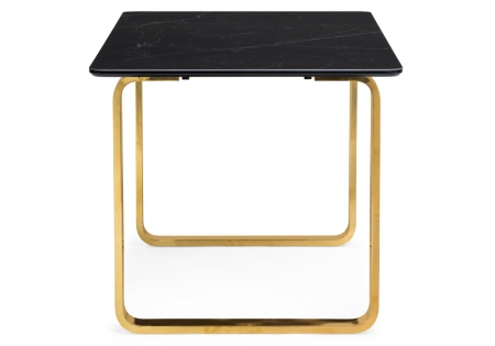 Керамический стол Селена 4 180х90 черный мрамор, золото