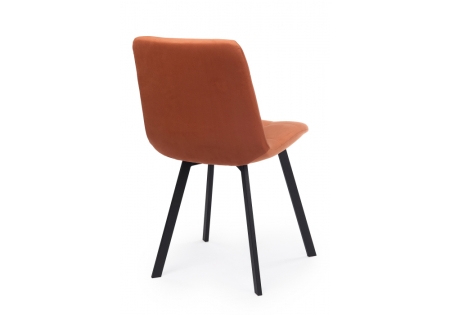 Стул на металлокаркасе Чилли терракотовый, черный