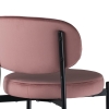 Стул полубарный MASO велюр пыльно-розовый
