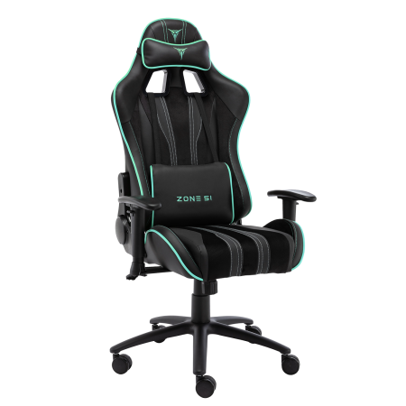 Кресло компьютерное игровое ZONE 51 GRAVITY черный-Cyan