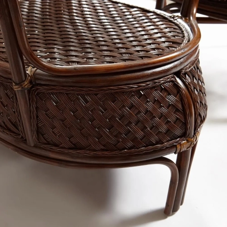 Комплект обеденный "ANDREA GRAND" (стол со стеклом + 6 кресел + подушки)