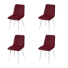 Стул DUBLIN G108-38 винный велюр, белый каркас