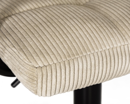 Набор 2 шт Стул барный KRUGER ARM BLACK, бежевый вельвет (LAR-E2041-04)