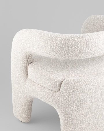 Кресло лаунж Bones жемчужный