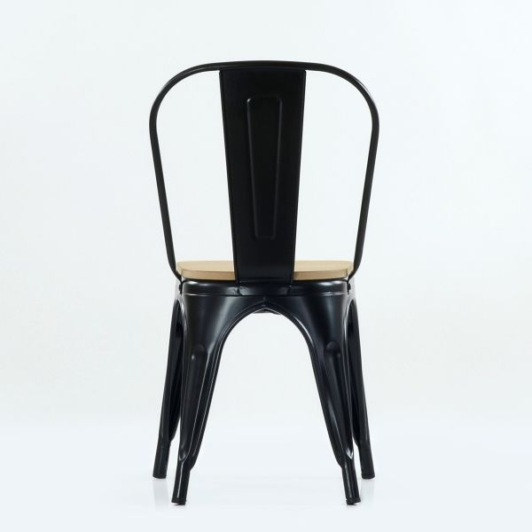 Стул Tolix style Wood черный Стул Tolix style Wood черный