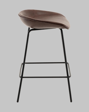 Стул полубарный Фуриоса экокожа коричневый