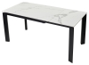 Стол CORNER 120 GLOSS STATUARIO WHITE SINTERED STONE, BLACK