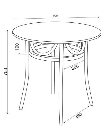 Стол венский Вальс 900 белая эмаль