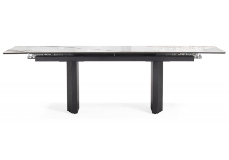 Керамический стол Монерон 200(260)х100х77 серый, черный