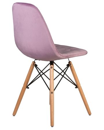 Стул обеденный BENNET ножки светлый бук, пудрово-сиреневый велюр HLR-27