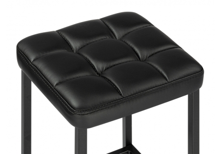 Барный стул Лофт экокожа d6, черный матовый