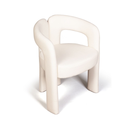 Полукресло Angie, ткань, велюр молочный