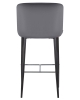 Стул барный CHRISTIAN'75 черные ножки, темно-серый велюр V108-91