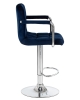 Набор 2 шт Стул барный KRUGER ARM, синий велюр (MJ9-117)