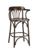 Полубарный деревянный стул Венский 650 темный тон с твердым сиденьем, дуги назад