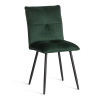 Стул обеденный Sweet зеленый, велюр и металл, мягкое сиденье, без подлокотников