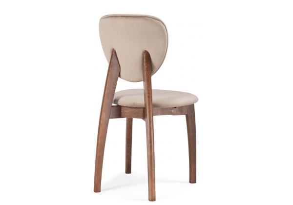 Стул деревянный Вакимо ткань бежевый, миланский орех Стул деревянный Вакимо ткань бежевый, миланский орех