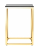 Журнальный стол 40*40 ТАУН золото стекло дым