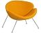 Кресло дизайнерское EMILY (желтая ткань AF13, хромированная сталь)